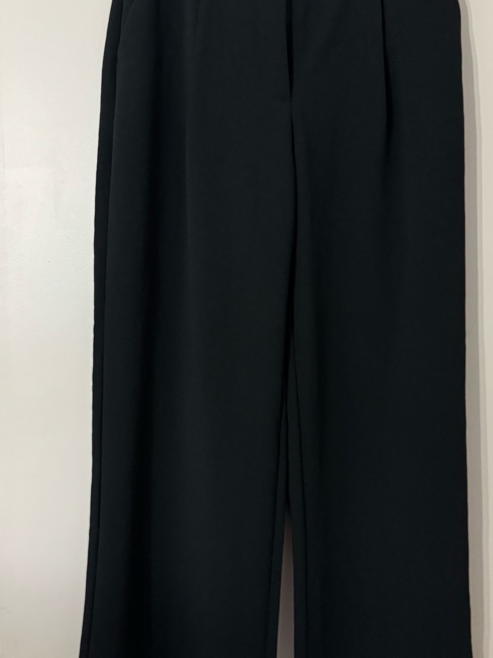 Abercrombie & Fitch Black Wide-Leg Dress Pants